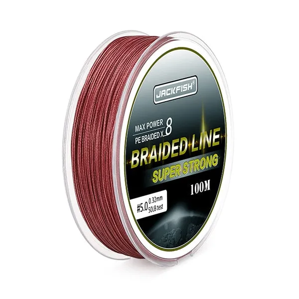 100m 8 Strand PE Braided Fishing Line 10-80LB Multifilament Fishing Lines For Carp Fishing Tackle Saltwater Fishing