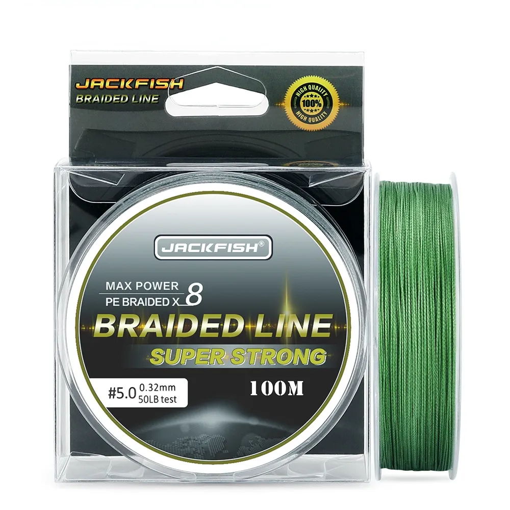 100m 8 Strand PE Braided Fishing Line 10-80LB Multifilament Fishing Lines For Carp Fishing Tackle Saltwater Fishing