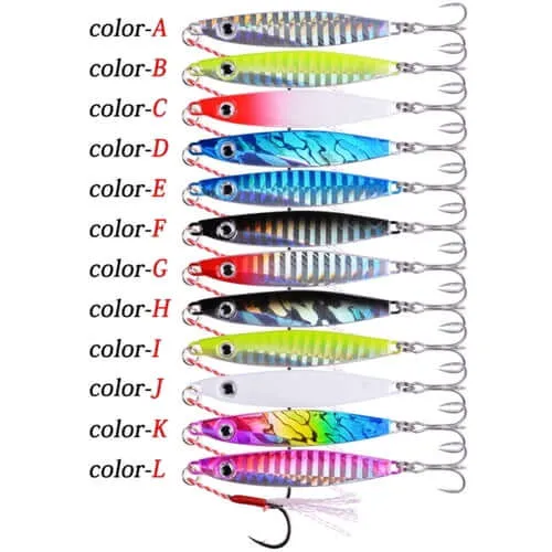 12pcs Metal Spoon Jigs Carp Fishing Lure 7g 12g 17g 22g 30g 40g