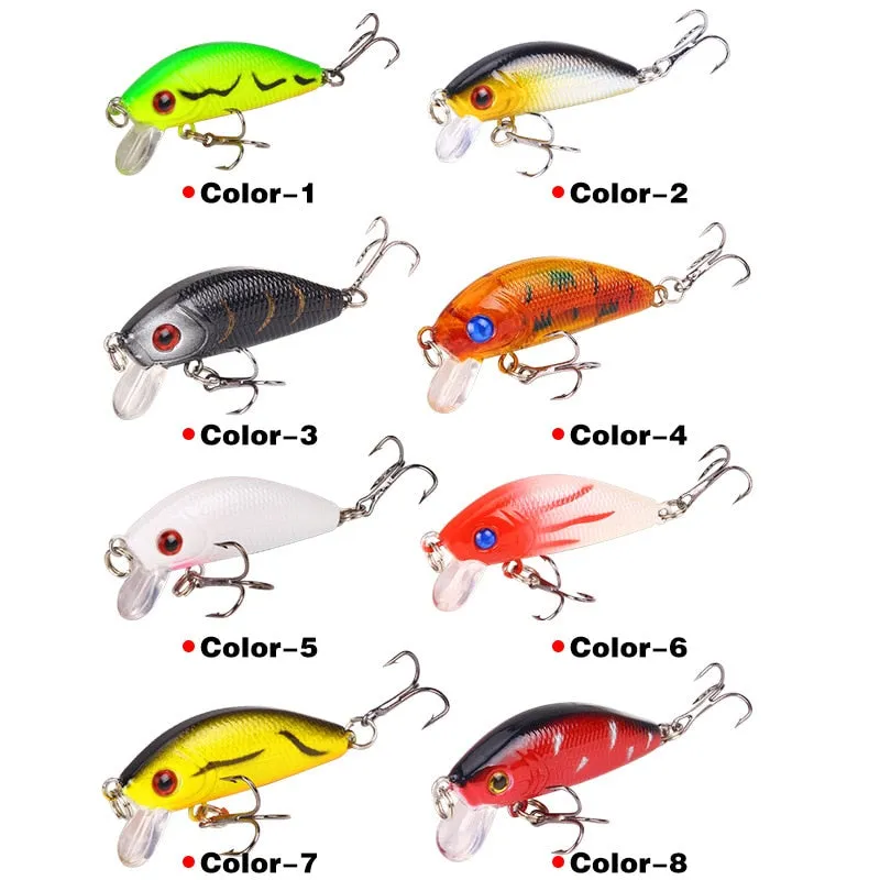 1PCS Minnow Fishing Lure 50mm4.2g  Topwater Hard Bait Wobbler Jig Bait Crankbait Carp Striped bass Pesca Fishing tackle SwimBait