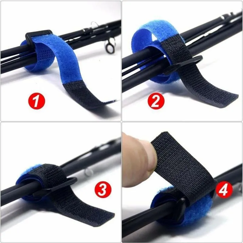 1pcs  Reusable Fishing Rod Tie Holder Strap Fastener Ties Fishing Supply Tools Fishing Tools Accessories