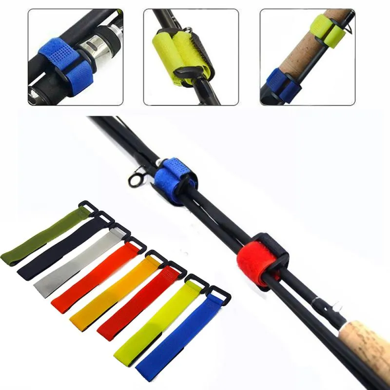 1pcs  Reusable Fishing Rod Tie Holder Strap Fastener Ties Fishing Supply Tools Fishing Tools Accessories