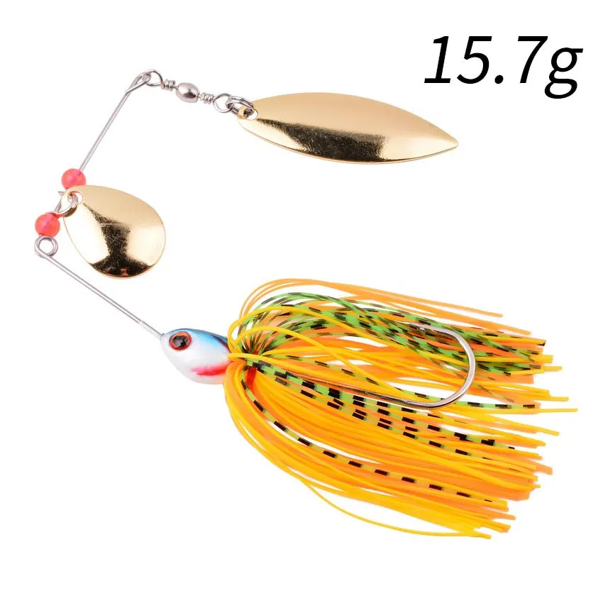 1pcs Spinner Bait 10G 16G 17G Metal Lure Hard Fishing Lure Spinner Lure Spinnerbait Pike Swivel Fish Tackle Wobbler Fishing