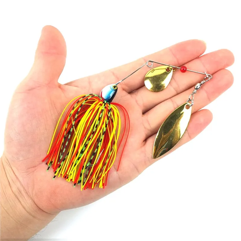 1pcs Spinner Bait 10G 16G 17G Metal Lure Hard Fishing Lure Spinner Lure Spinnerbait Pike Swivel Fish Tackle Wobbler Fishing