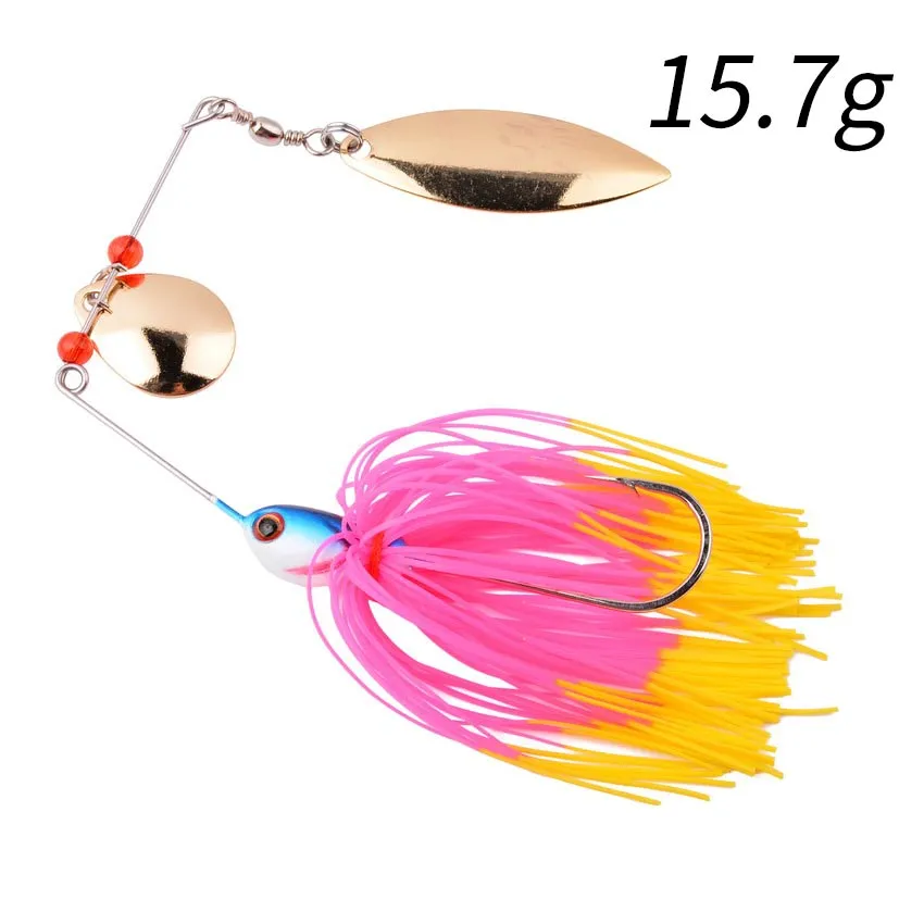 1pcs Spinner Bait 10G 16G 17G Metal Lure Hard Fishing Lure Spinner Lure Spinnerbait Pike Swivel Fish Tackle Wobbler Fishing