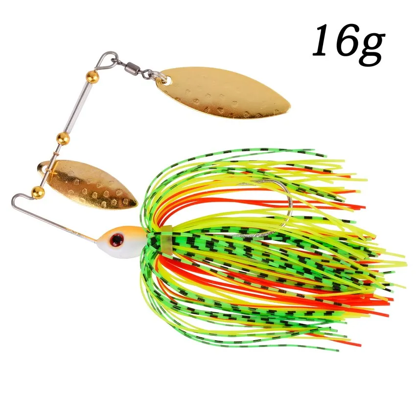 1pcs Spinner Bait 10G 16G 17G Metal Lure Hard Fishing Lure Spinner Lure Spinnerbait Pike Swivel Fish Tackle Wobbler Fishing