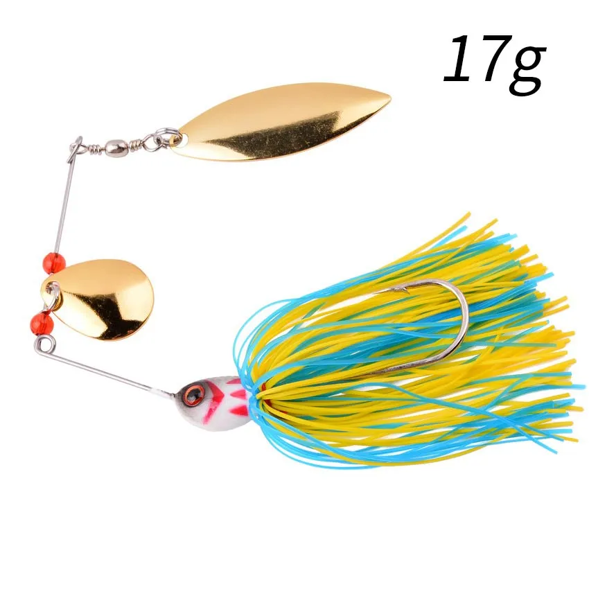 1pcs Spinner Bait 10G 16G 17G Metal Lure Hard Fishing Lure Spinner Lure Spinnerbait Pike Swivel Fish Tackle Wobbler Fishing