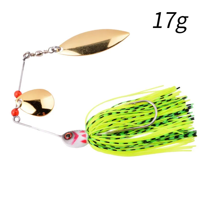 1pcs Spinner Bait 10G 16G 17G Metal Lure Hard Fishing Lure Spinner Lure Spinnerbait Pike Swivel Fish Tackle Wobbler Fishing