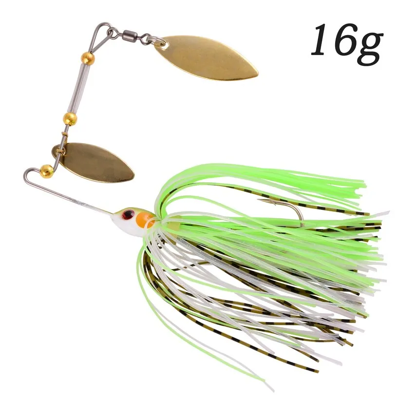 1pcs Spinner Bait 10G 16G 17G Metal Lure Hard Fishing Lure Spinner Lure Spinnerbait Pike Swivel Fish Tackle Wobbler Fishing