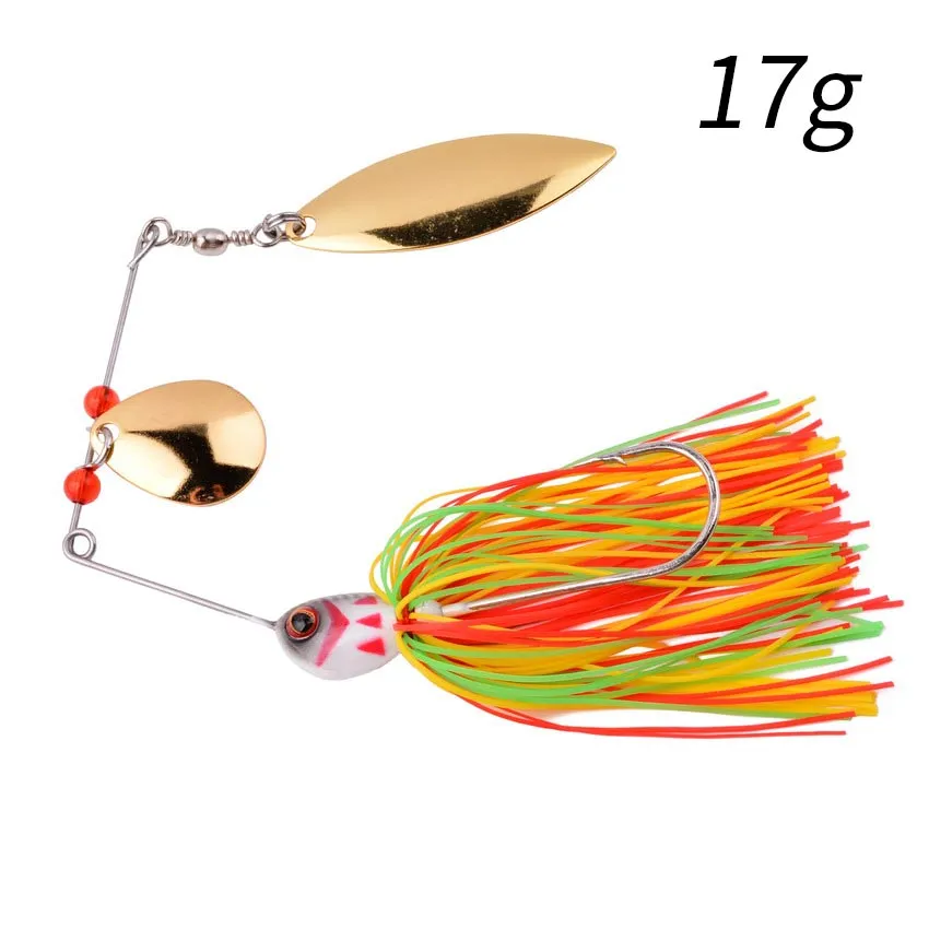 1pcs Spinner Bait 10G 16G 17G Metal Lure Hard Fishing Lure Spinner Lure Spinnerbait Pike Swivel Fish Tackle Wobbler Fishing