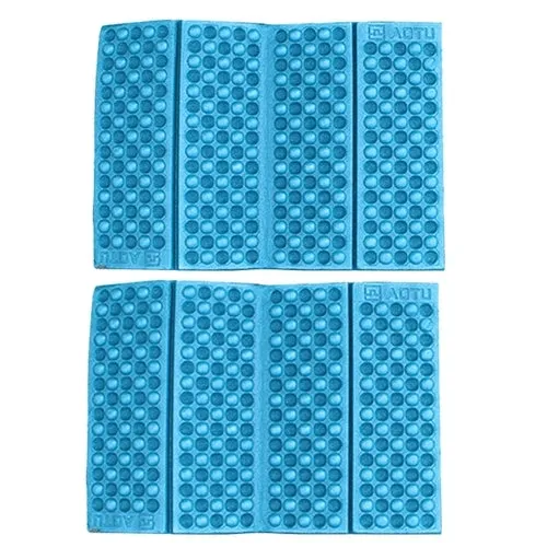 2 PCS Portable Folding Cellular Massage Cushion Outdoors Damp Proof Picnic Seat Mats EVA Pad(Blue)