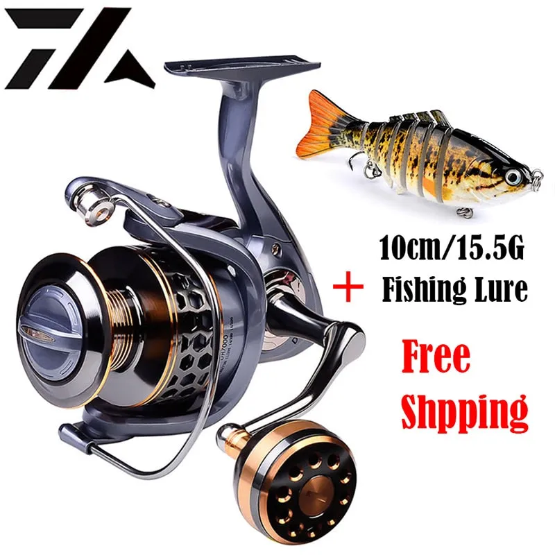 21KG Spool Fishing Reel Gear 5.2:1 Ratio High Speed Spinning Reel Casting Reel Carp For Saltwater