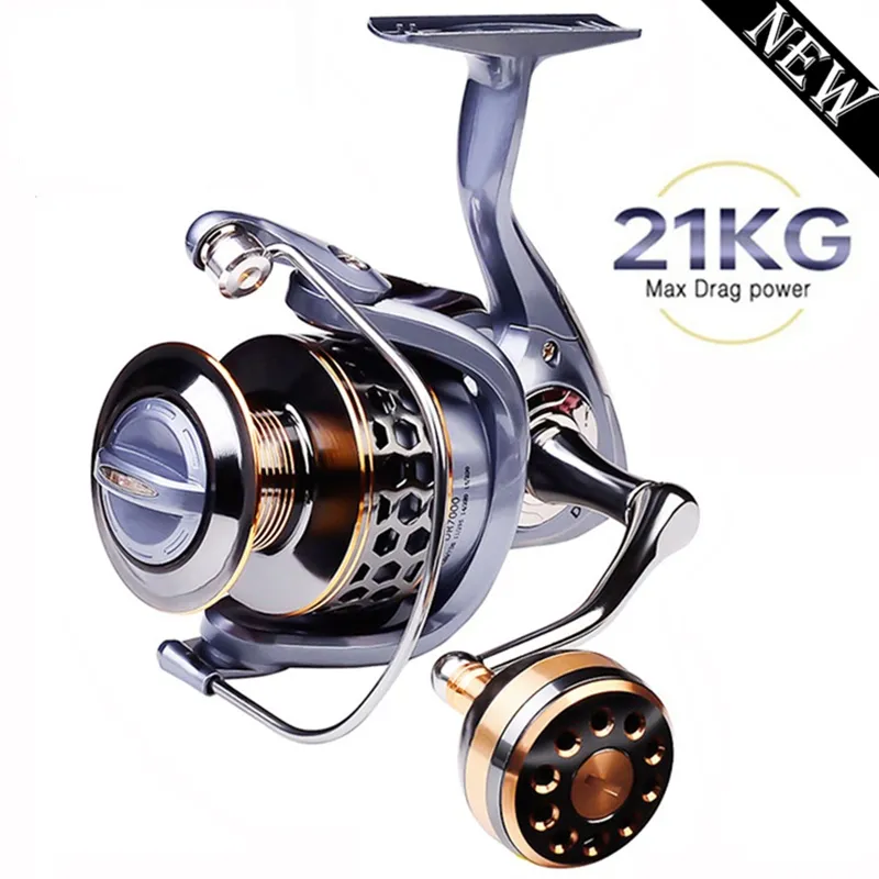 21KG Spool Fishing Reel Gear 5.2:1 Ratio High Speed Spinning Reel Casting Reel Carp For Saltwater