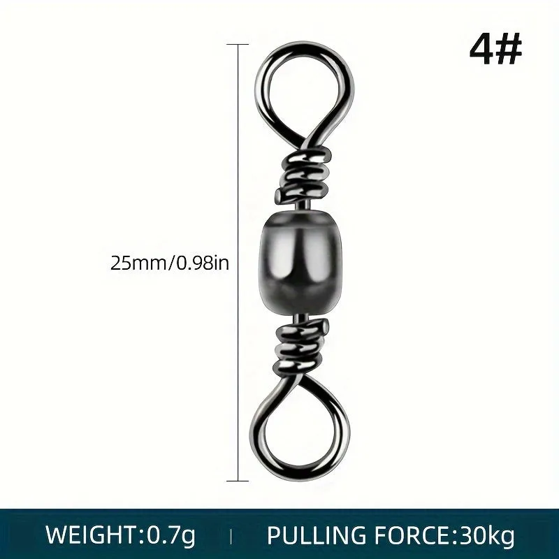 50pc HighSpeed Swivel Rings for Fishing Connectors and Accessories