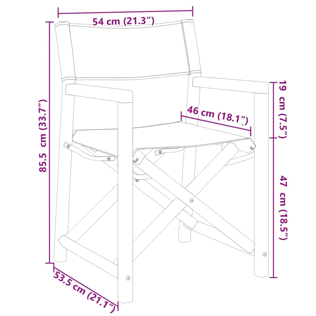 8 Piece Folding Garden Chairs Dark Grey Fabric