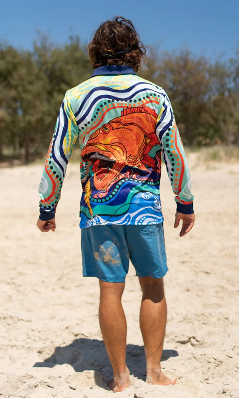 Aboriginial Art Unisex Long Sleeve Reef King