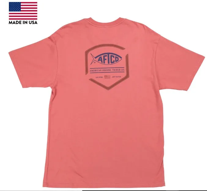 AFTCO Men's Flipper Tee/Brick