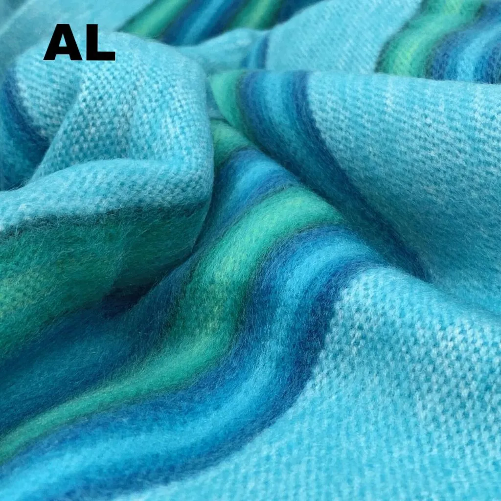 Alpaca Bed Blanket - Striped