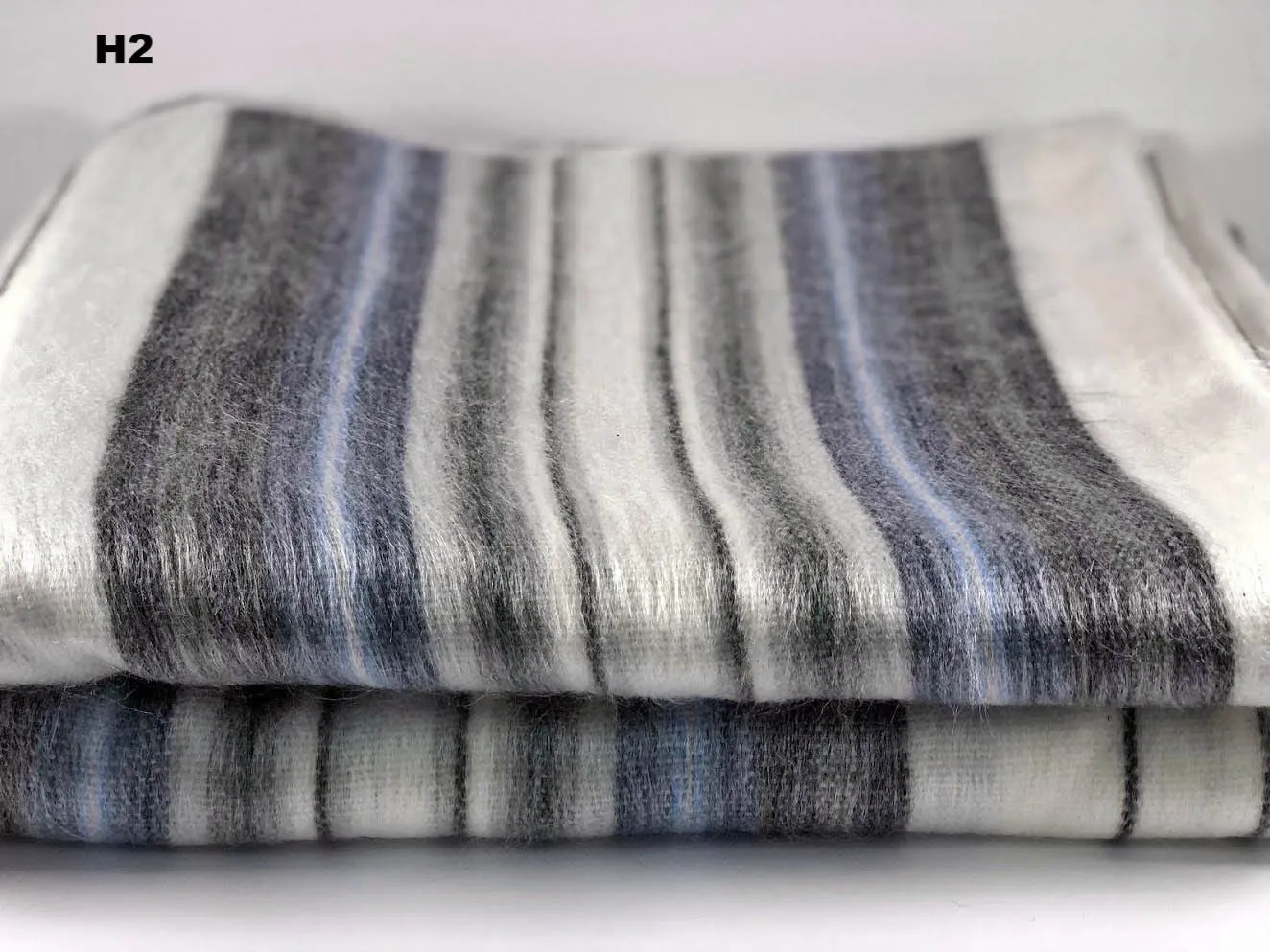 Alpaca Bed Blanket - Striped