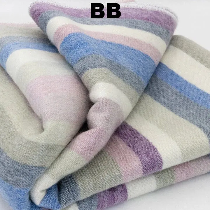 Alpaca Bed Blanket - Striped