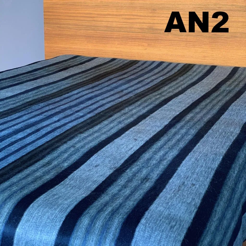 Alpaca Bed Blanket - Striped