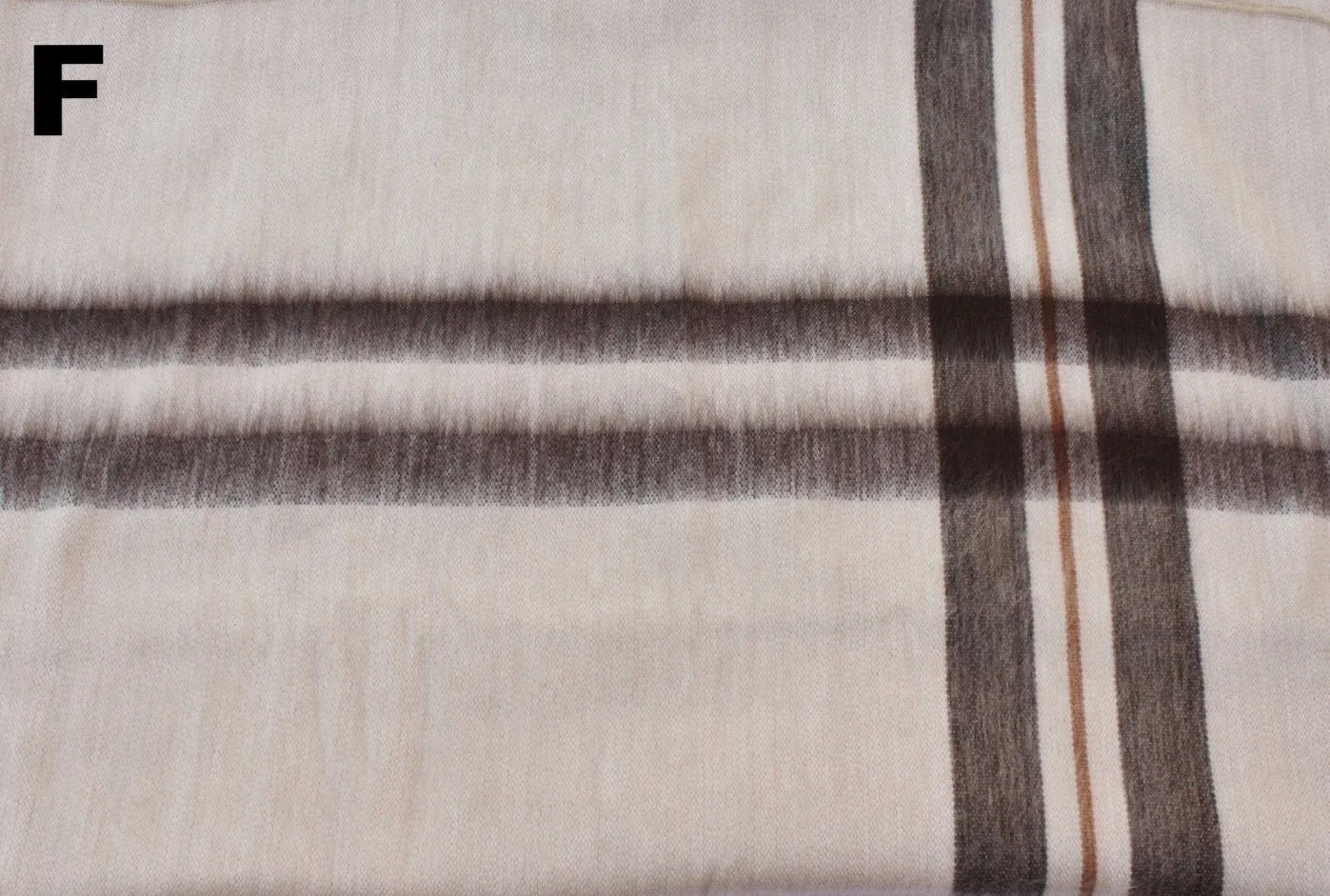 Alpaca Bed Blanket - Striped