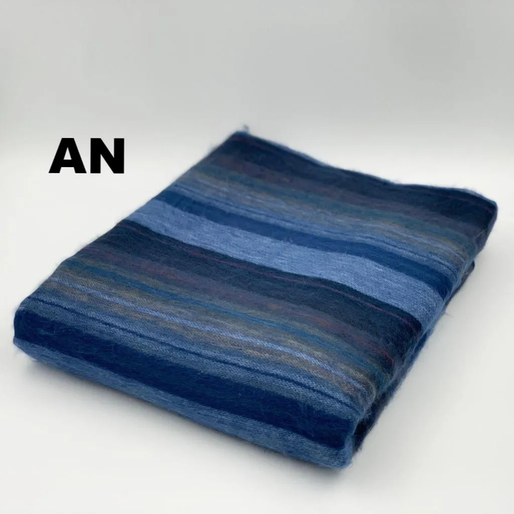 Alpaca Bed Blanket - Striped