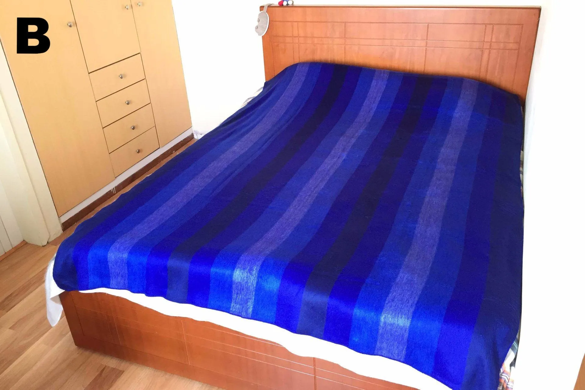 Alpaca Bed Blanket - Striped