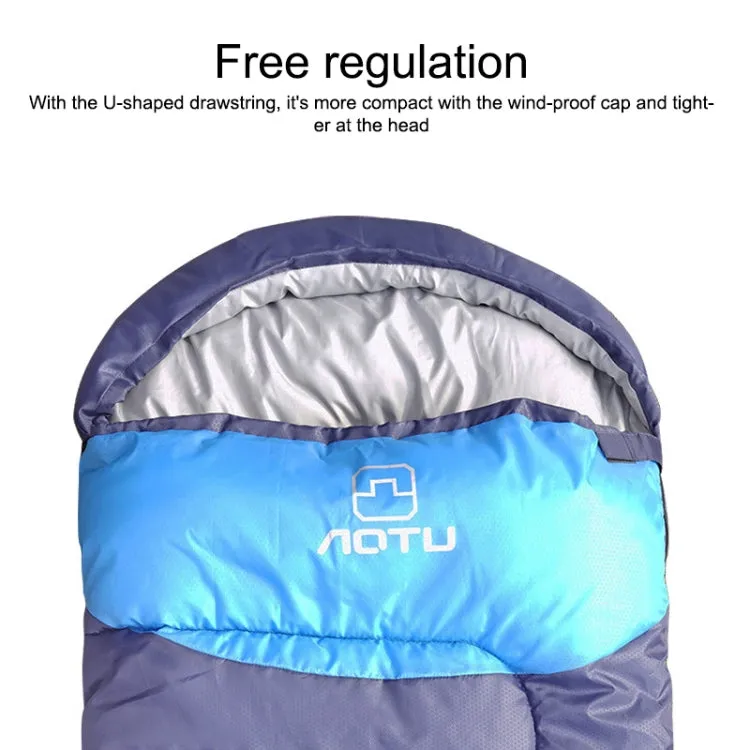 AOTU AT6101 1.8kg Outdoor Camping Stitchable Envelope Warm Sleeping Bag(Navy Blue)