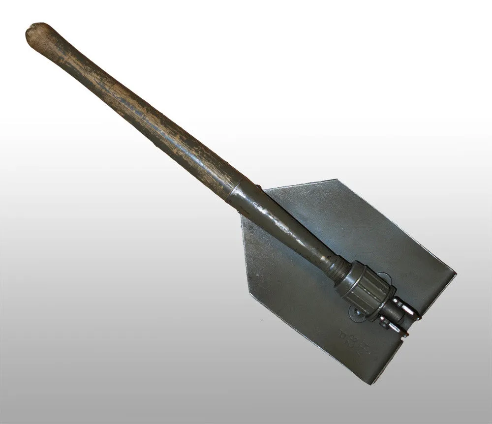 Austrian Army Folding Shovel / Spade - Wooden Handle