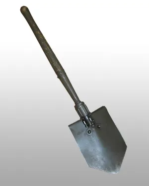 Austrian Army Folding Shovel / Spade - Wooden Handle