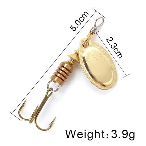 Bait 3.9g 4.6g 7.4g 10.8g 15g Spoon Lures pike Metal With Treble Hooks Arttificial Bass Bait Fishing Lure