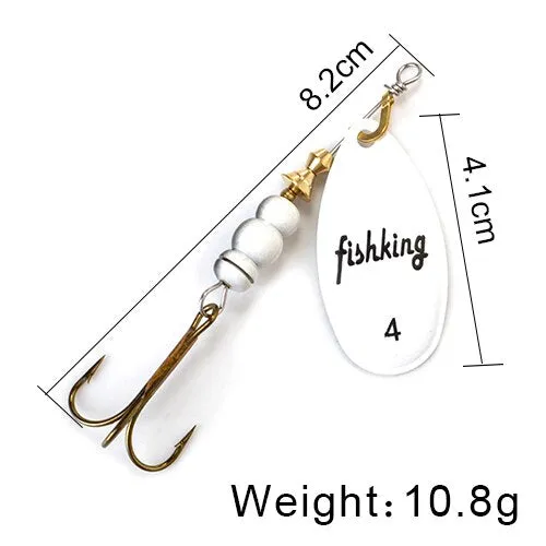 Bait 3.9g 4.6g 7.4g 10.8g 15g Spoon Lures pike Metal With Treble Hooks Arttificial Bass Bait Fishing Lure