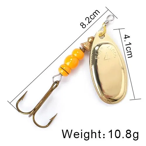 Bait 3.9g 4.6g 7.4g 10.8g 15g Spoon Lures pike Metal With Treble Hooks Arttificial Bass Bait Fishing Lure