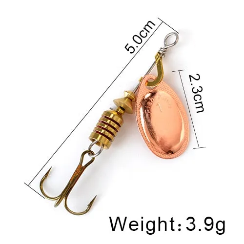 Bait 3.9g 4.6g 7.4g 10.8g 15g Spoon Lures pike Metal With Treble Hooks Arttificial Bass Bait Fishing Lure