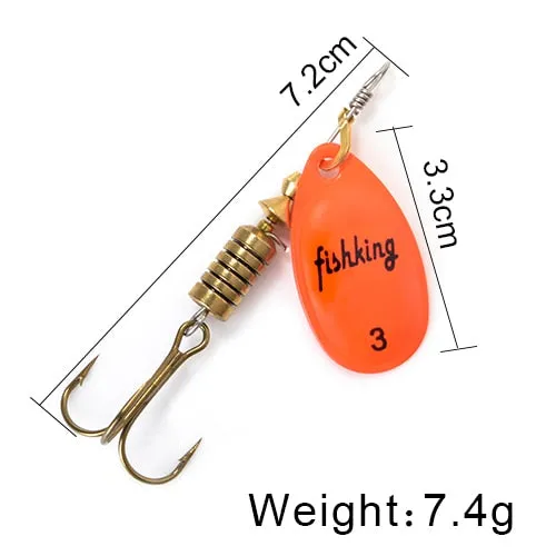 Bait 3.9g 4.6g 7.4g 10.8g 15g Spoon Lures pike Metal With Treble Hooks Arttificial Bass Bait Fishing Lure