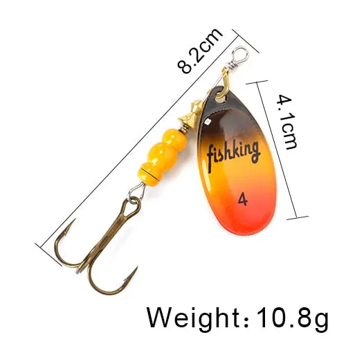 Bait 3.9g 4.6g 7.4g 10.8g 15g Spoon Lures pike Metal With Treble Hooks Arttificial Bass Bait Fishing Lure