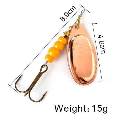 Bait 3.9g 4.6g 7.4g 10.8g 15g Spoon Lures pike Metal With Treble Hooks Arttificial Bass Bait Fishing Lure