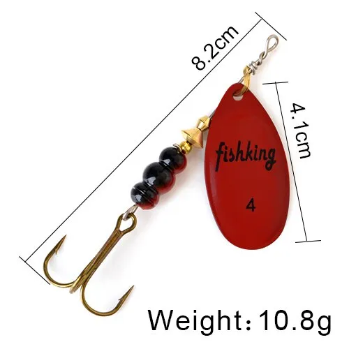 Bait 3.9g 4.6g 7.4g 10.8g 15g Spoon Lures pike Metal With Treble Hooks Arttificial Bass Bait Fishing Lure