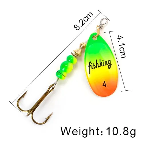 Bait 3.9g 4.6g 7.4g 10.8g 15g Spoon Lures pike Metal With Treble Hooks Arttificial Bass Bait Fishing Lure