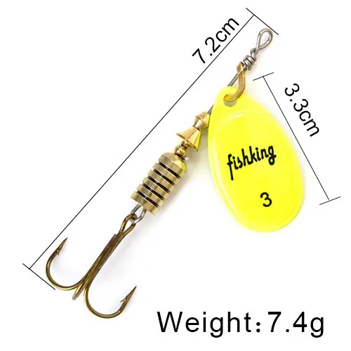 Bait 3.9g 4.6g 7.4g 10.8g 15g Spoon Lures pike Metal With Treble Hooks Arttificial Bass Bait Fishing Lure