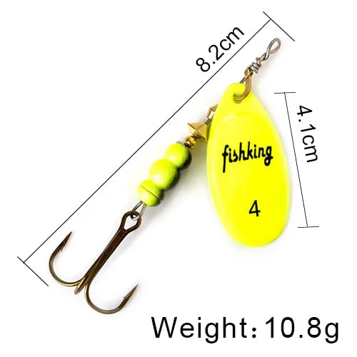 Bait 3.9g 4.6g 7.4g 10.8g 15g Spoon Lures pike Metal With Treble Hooks Arttificial Bass Bait Fishing Lure