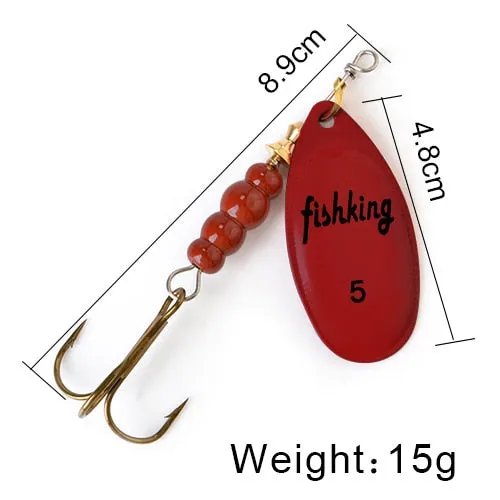 Bait 3.9g 4.6g 7.4g 10.8g 15g Spoon Lures pike Metal With Treble Hooks Arttificial Bass Bait Fishing Lure