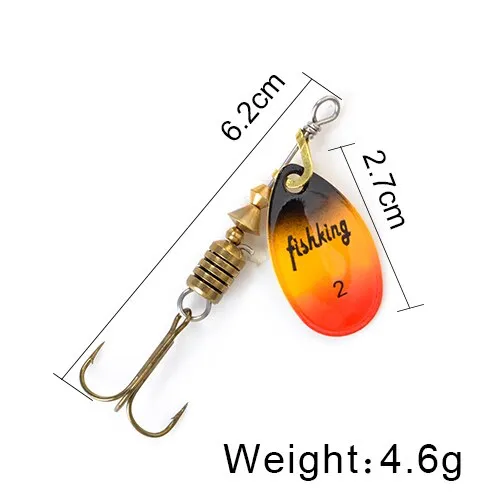 Bait 3.9g 4.6g 7.4g 10.8g 15g Spoon Lures pike Metal With Treble Hooks Arttificial Bass Bait Fishing Lure