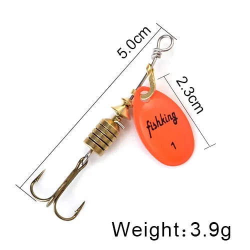 Bait 3.9g 4.6g 7.4g 10.8g 15g Spoon Lures pike Metal With Treble Hooks Arttificial Bass Bait Fishing Lure