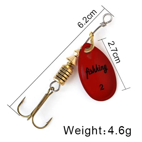 Bait 3.9g 4.6g 7.4g 10.8g 15g Spoon Lures pike Metal With Treble Hooks Arttificial Bass Bait Fishing Lure