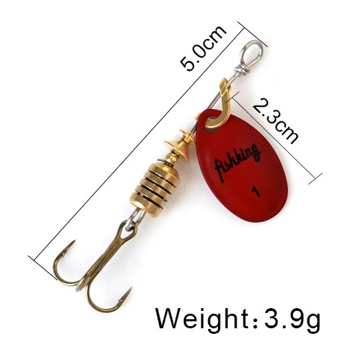 Bait 3.9g 4.6g 7.4g 10.8g 15g Spoon Lures pike Metal With Treble Hooks Arttificial Bass Bait Fishing Lure