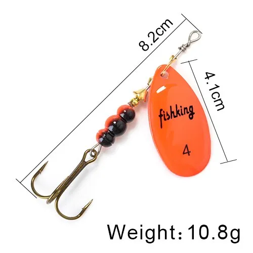 Bait 3.9g 4.6g 7.4g 10.8g 15g Spoon Lures pike Metal With Treble Hooks Arttificial Bass Bait Fishing Lure