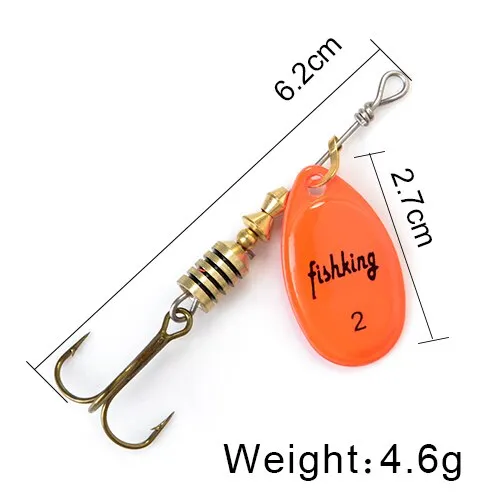 Bait 3.9g 4.6g 7.4g 10.8g 15g Spoon Lures pike Metal With Treble Hooks Arttificial Bass Bait Fishing Lure