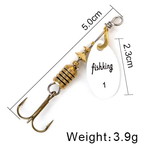 Bait 3.9g 4.6g 7.4g 10.8g 15g Spoon Lures pike Metal With Treble Hooks Arttificial Bass Bait Fishing Lure